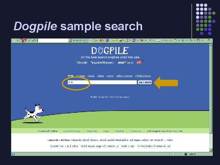 Dogpile sample search 
