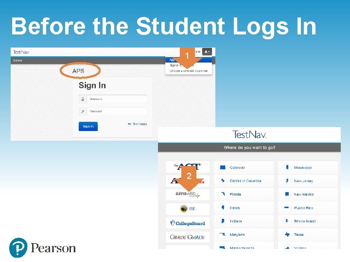 Before the Student Logs In 1 2 