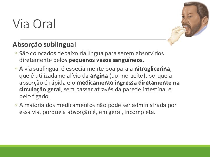 Vias de Administrao de Medicamentos Via Oral Absoro