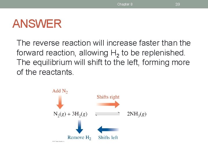 Chapter 8 39 ANSWER The reverse reaction will increase faster than the forward reaction,