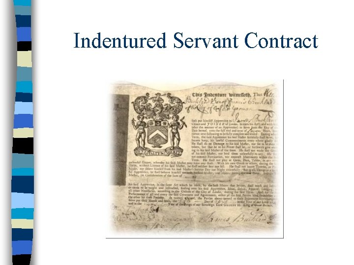 Indentured Servant Contract 