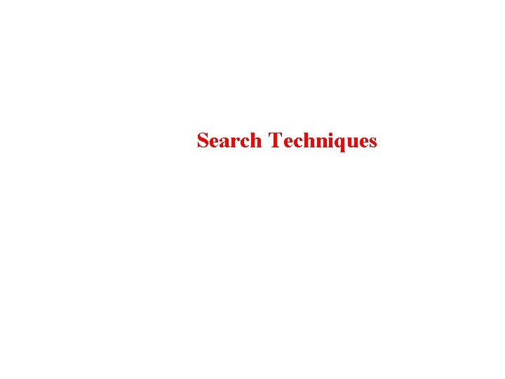 Search Techniques 