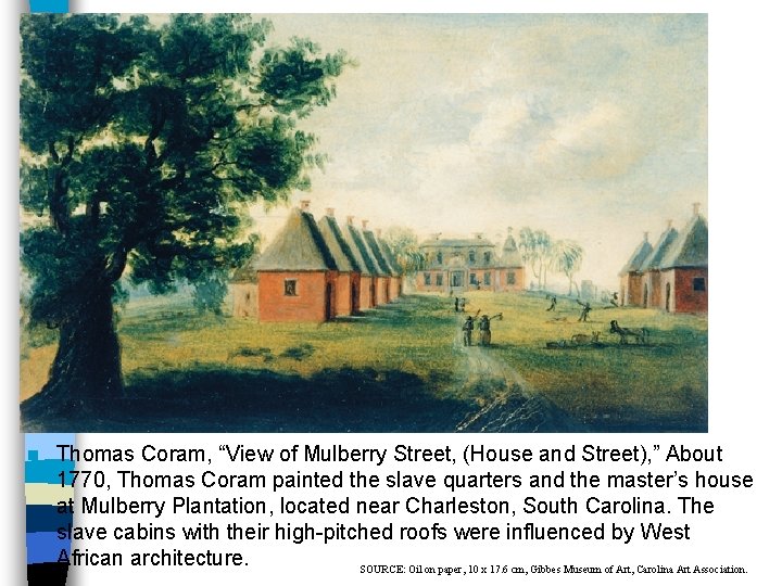 “View of Mulberry Street” n Thomas Coram, “View of Mulberry Street, (House and Street),