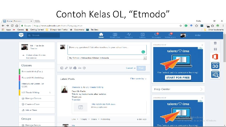 Contoh Kelas OL, “Etmodo” 