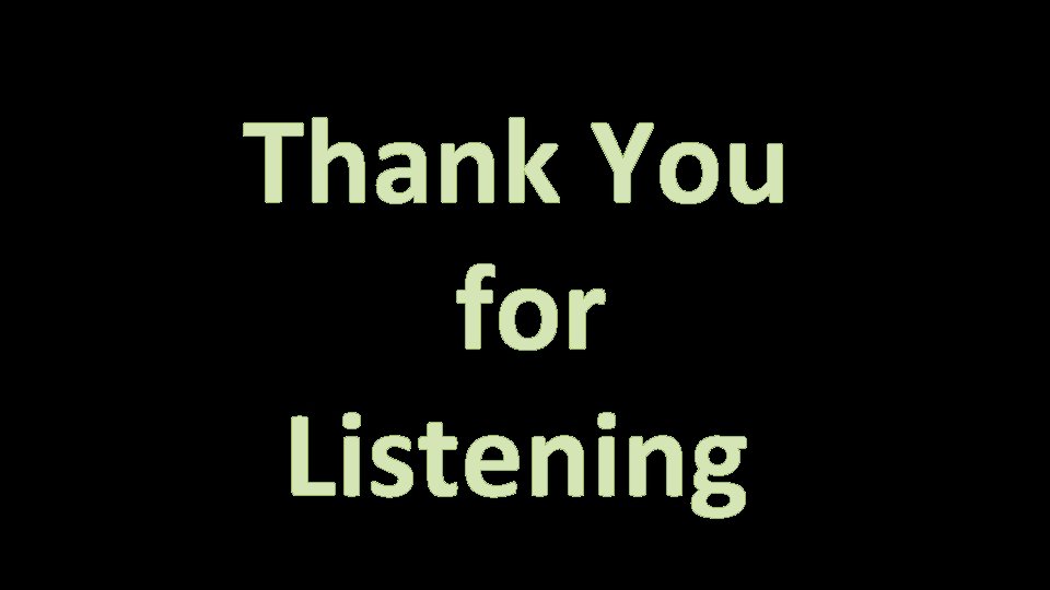 Thank You for Listening 