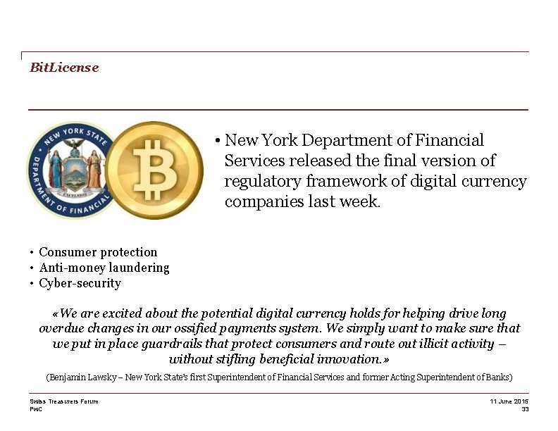 Bit. License • New York Department of Financial Services released the final version of