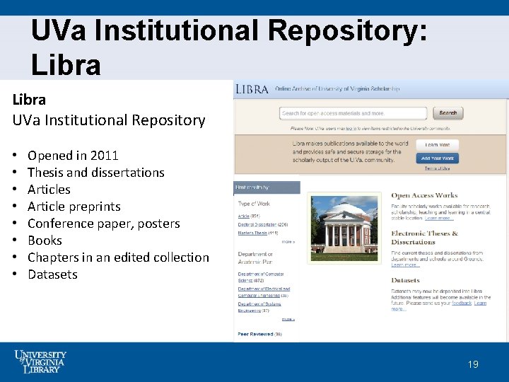 UVa Institutional Repository: Libra UVa Institutional Repository • • Opened in 2011 Thesis and