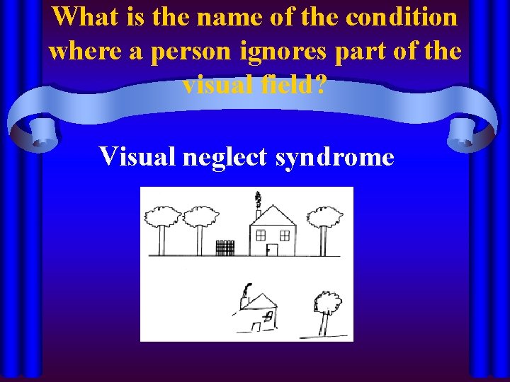 What is the name of the condition where a person ignores part of the