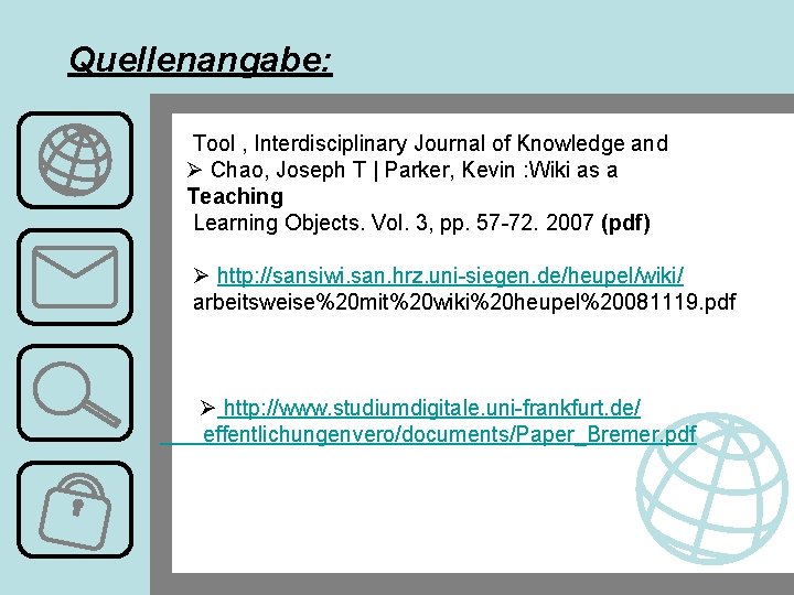 Quellenangabe: Tool , Interdisciplinary Journal of Knowledge and Ø Chao, Joseph T | Parker,