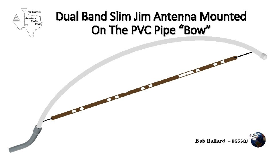 Dual Band Slim Jim Antenna Mounted On The PVC Pipe “Bow” Bob Ballard –