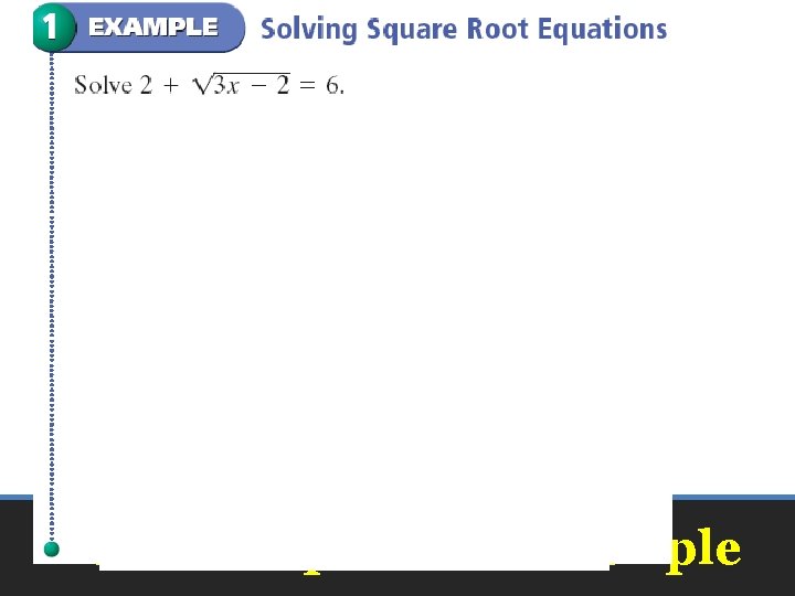 Radical Equation - Example 