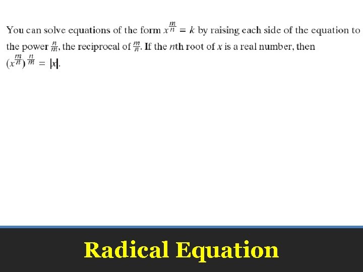 Radical Equation 