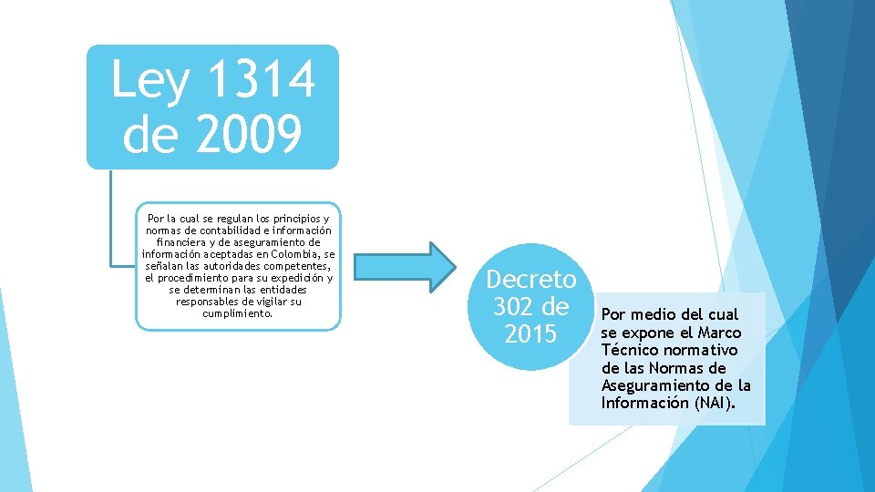 Ley 1314 de 2009 Por la cual se regulan los principios y normas de