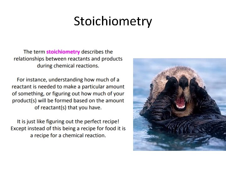 Stoichiometry 