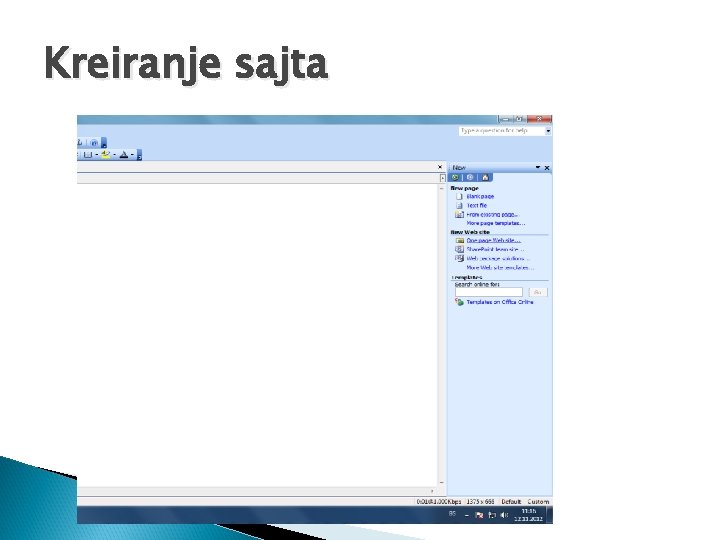 Kreiranje sajta 