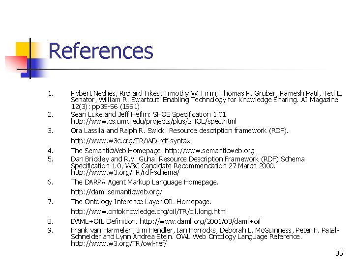 References 1. 2. 3. 4. 5. 6. 7. 8. 9. Robert Neches, Richard Fikes, References 1. 2. 3. 4. 5. 6. 7. 8. 9. Robert Neches, Richard Fikes,