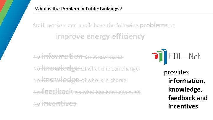 What is the Problem in Public Buildings? Staff, workers and pupils have the following