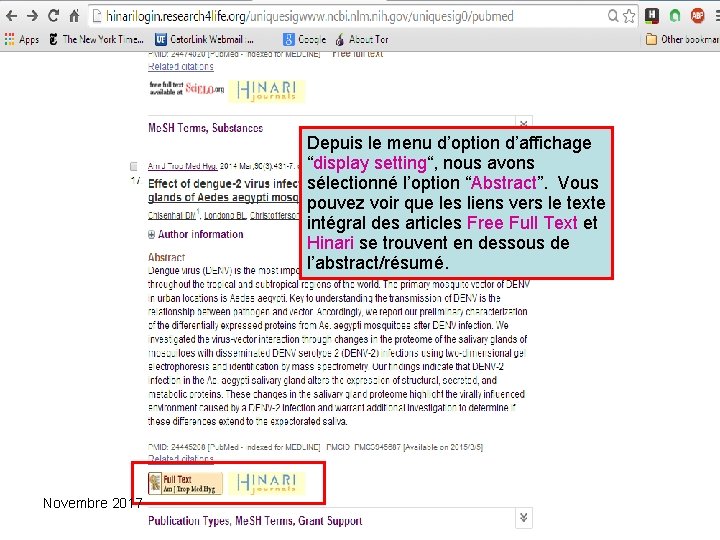 Depuis le menu d’option d’affichage “display setting“, nous avons sélectionné l’option “Abstract”. Vous pouvez