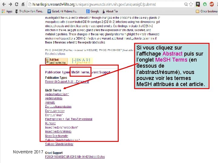 Si vous cliquez sur l’affichage Abstract puis sur l’onglet Me. SH Terms (en dessous