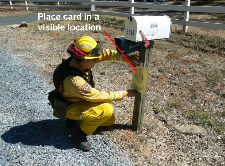 Place card in a visible location 