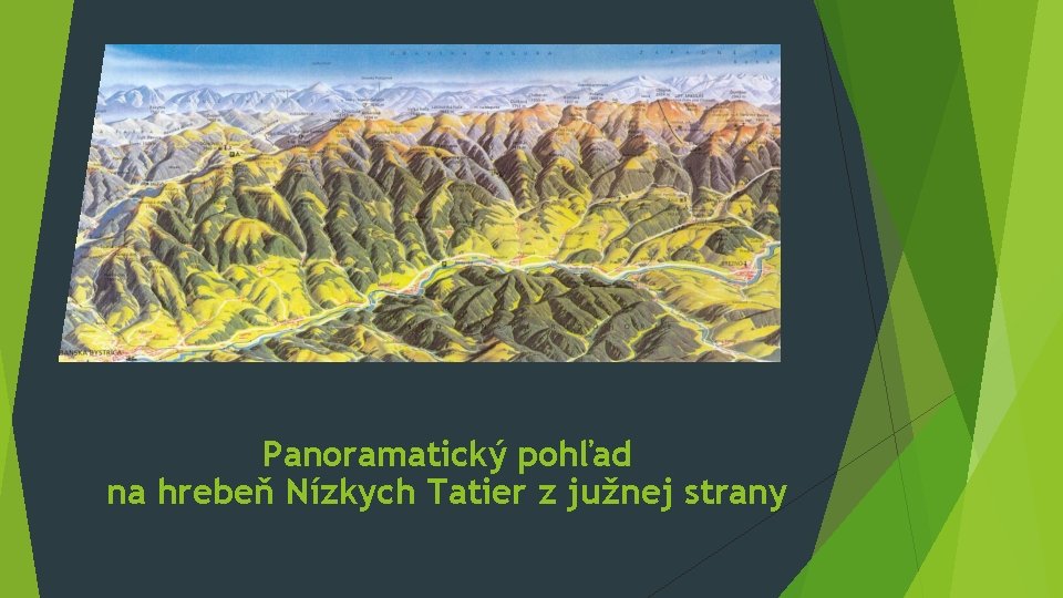 Panoramatický pohľad na hrebeň Nízkych Tatier z južnej strany 