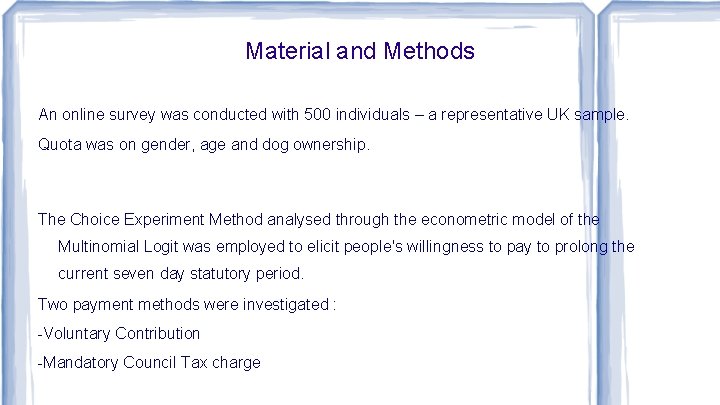 Material and Methods An online survey was conducted with 500 individuals – a representative