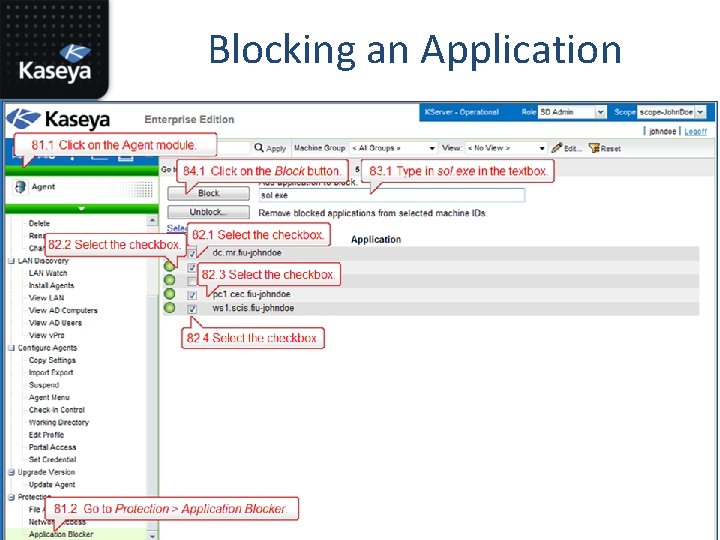 Blocking an Application 