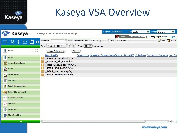 Kaseya VSA Overview 