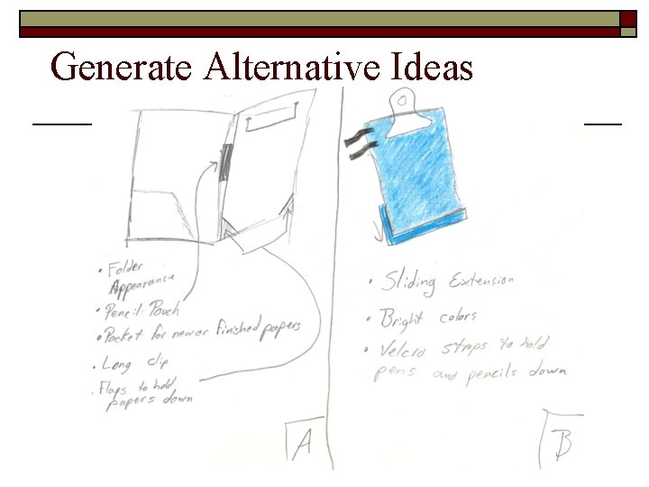 Generate Alternative Ideas 