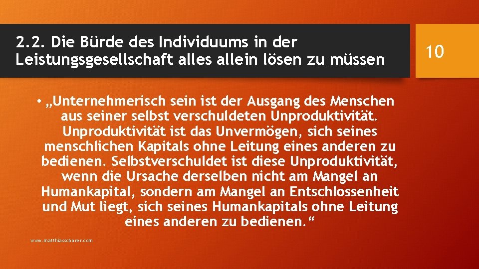 2. 2. Die Bürde des Individuums in der Leistungsgesellschaft alles allein lösen zu müssen