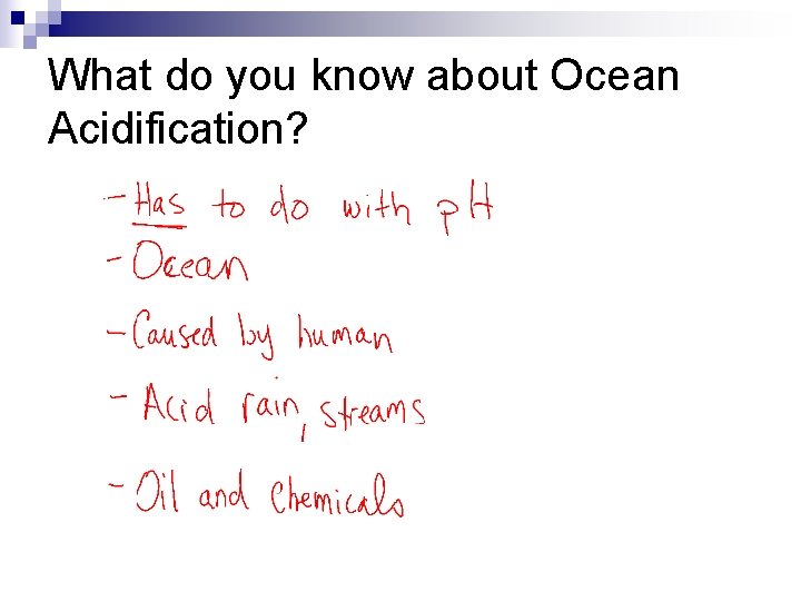 What do you know about Ocean Acidification? 