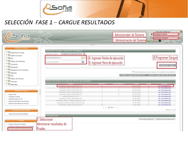 SELECCIÓN FASE 1 – CARGUE RESULTADOS 