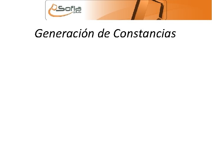 Generación de Constancias 