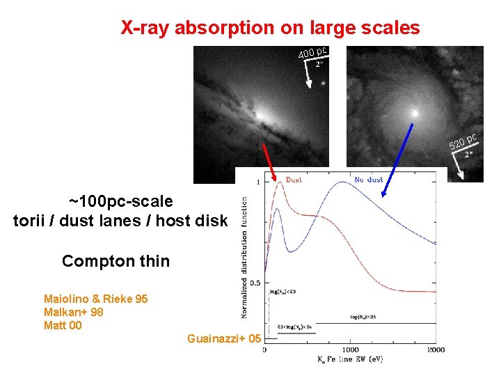 X-ray absorption on large scales c 400 p 520 ~100 pc-scale torii / dust