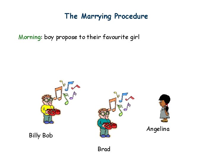 The Marrying Procedure Morning: boy propose to their favourite girl Angelina Billy Bob Brad