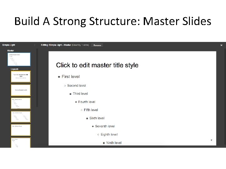 Build A Strong Structure: Master Slides 