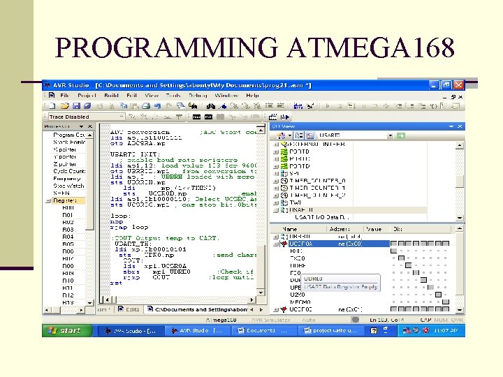 PROGRAMMING ATMEGA 168 