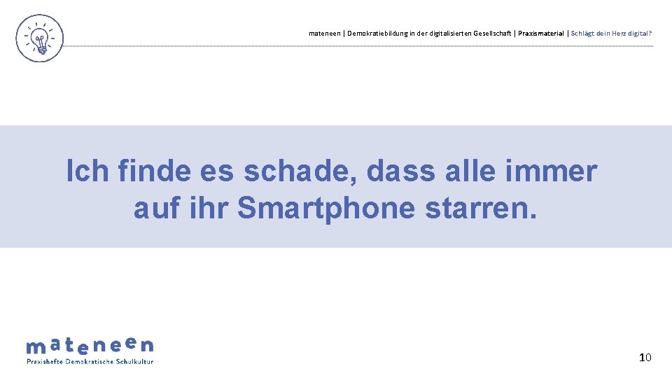 mateneen | Demokratiebildung in der digitalisierten Gesellschaft | Praxismaterial | Schlägt dein Herz digital?