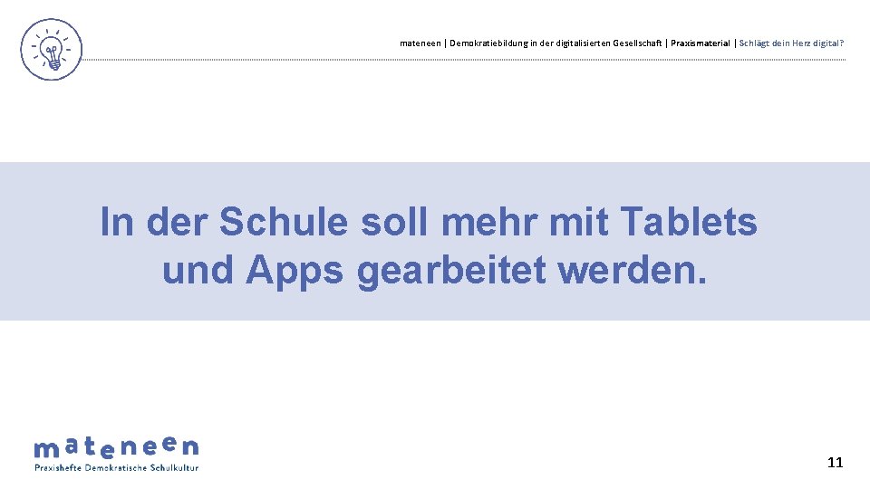 mateneen | Demokratiebildung in der digitalisierten Gesellschaft | Praxismaterial | Schlägt dein Herz digital?