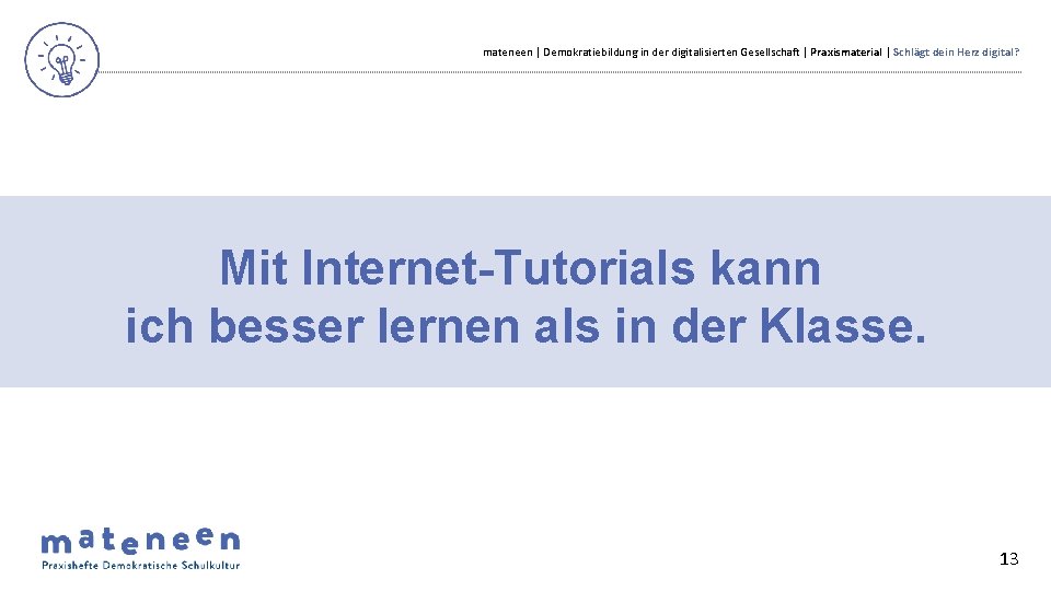 mateneen | Demokratiebildung in der digitalisierten Gesellschaft | Praxismaterial | Schlägt dein Herz digital?