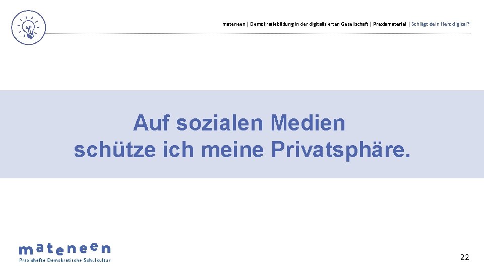 mateneen | Demokratiebildung in der digitalisierten Gesellschaft | Praxismaterial | Schlägt dein Herz digital?