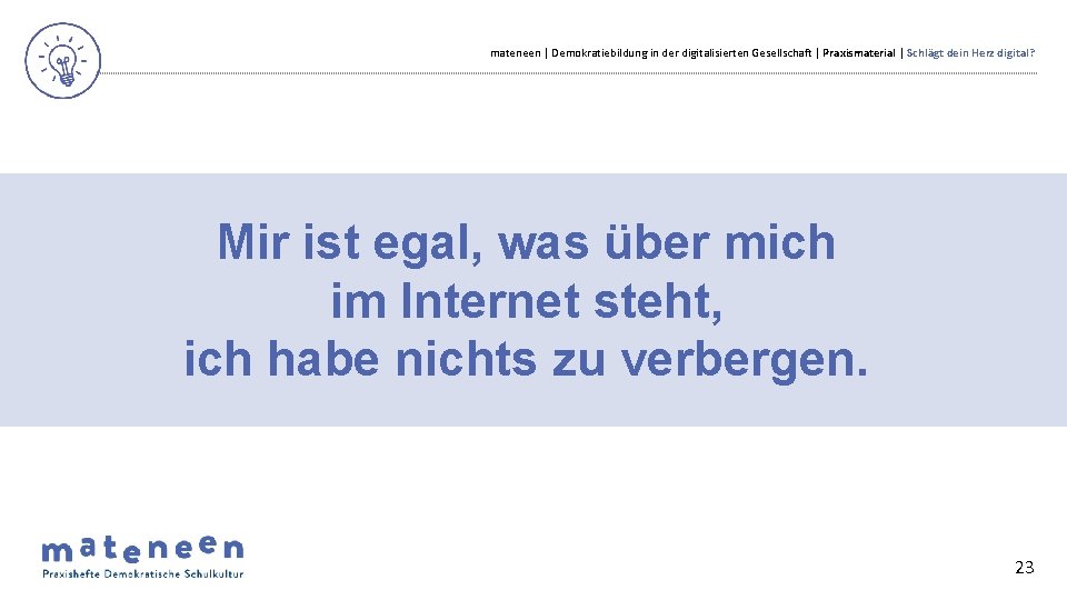 mateneen | Demokratiebildung in der digitalisierten Gesellschaft | Praxismaterial | Schlägt dein Herz digital?