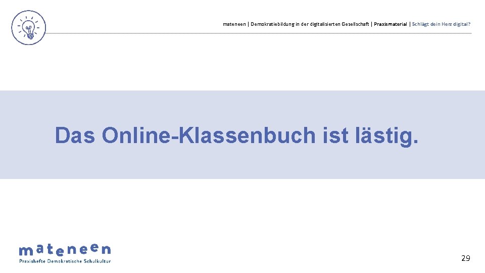 mateneen | Demokratiebildung in der digitalisierten Gesellschaft | Praxismaterial | Schlägt dein Herz digital?