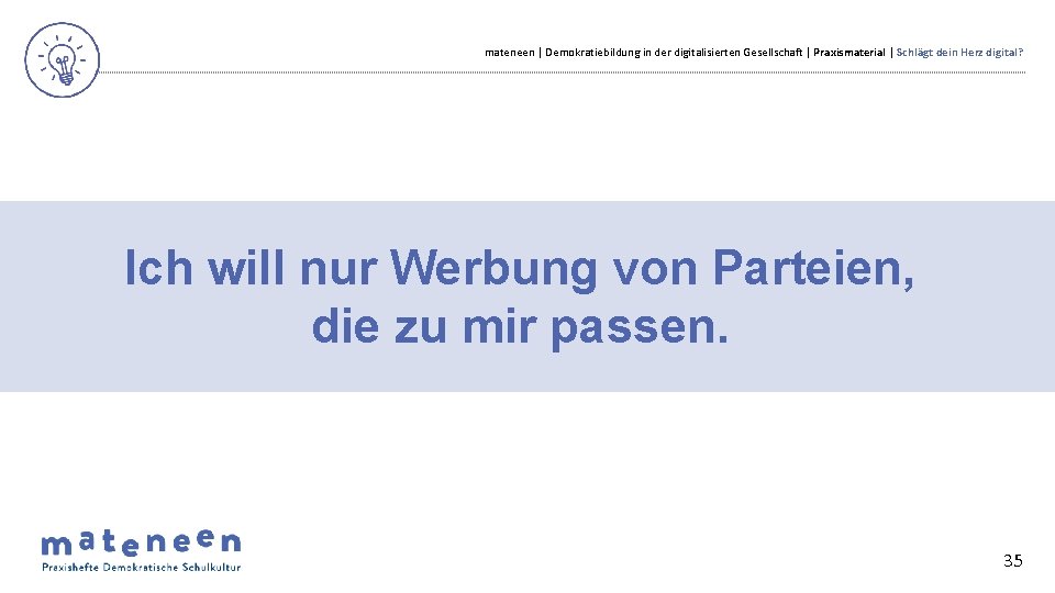 mateneen | Demokratiebildung in der digitalisierten Gesellschaft | Praxismaterial | Schlägt dein Herz digital?