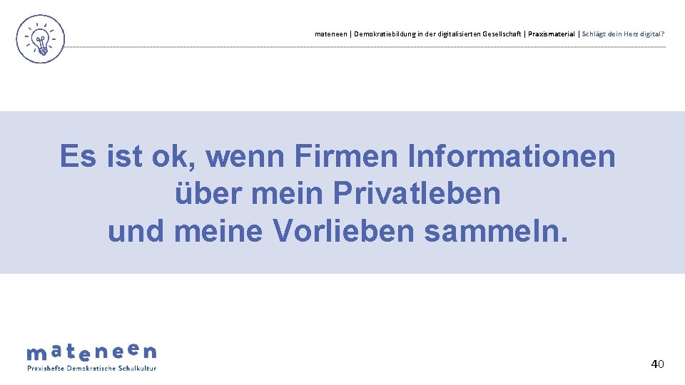 mateneen | Demokratiebildung in der digitalisierten Gesellschaft | Praxismaterial | Schlägt dein Herz digital?