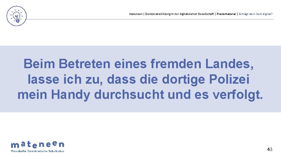 mateneen | Demokratiebildung in der digitalisierten Gesellschaft | Praxismaterial | Schlägt dein Herz digital?