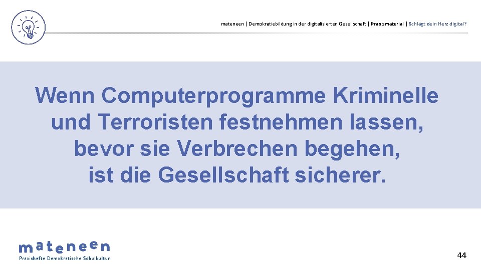 mateneen | Demokratiebildung in der digitalisierten Gesellschaft | Praxismaterial | Schlägt dein Herz digital?