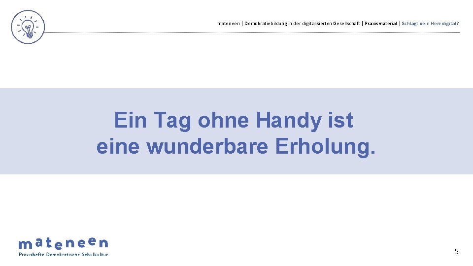 mateneen | Demokratiebildung in der digitalisierten Gesellschaft | Praxismaterial | Schlägt dein Herz digital?