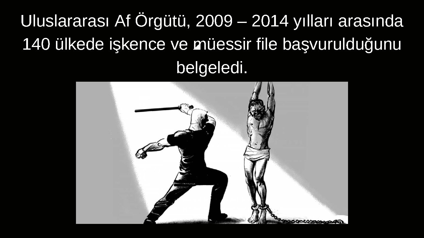Uluslararası Af Örgütü, 2009 – 2014 yılları arasında 140 ülkede işkence ve müessir file