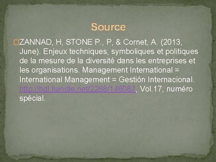 Source �ZANNAD, H, STONE P. , P, & Cornet, A. (2013, June). Enjeux techniques,